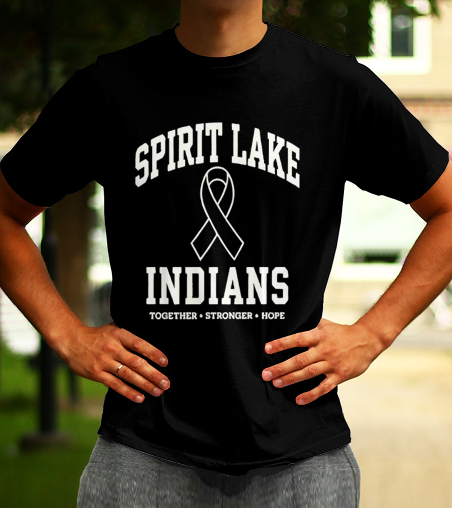 Spirit Lake Indians Ribbon Together Stronger Hope T-Shirt