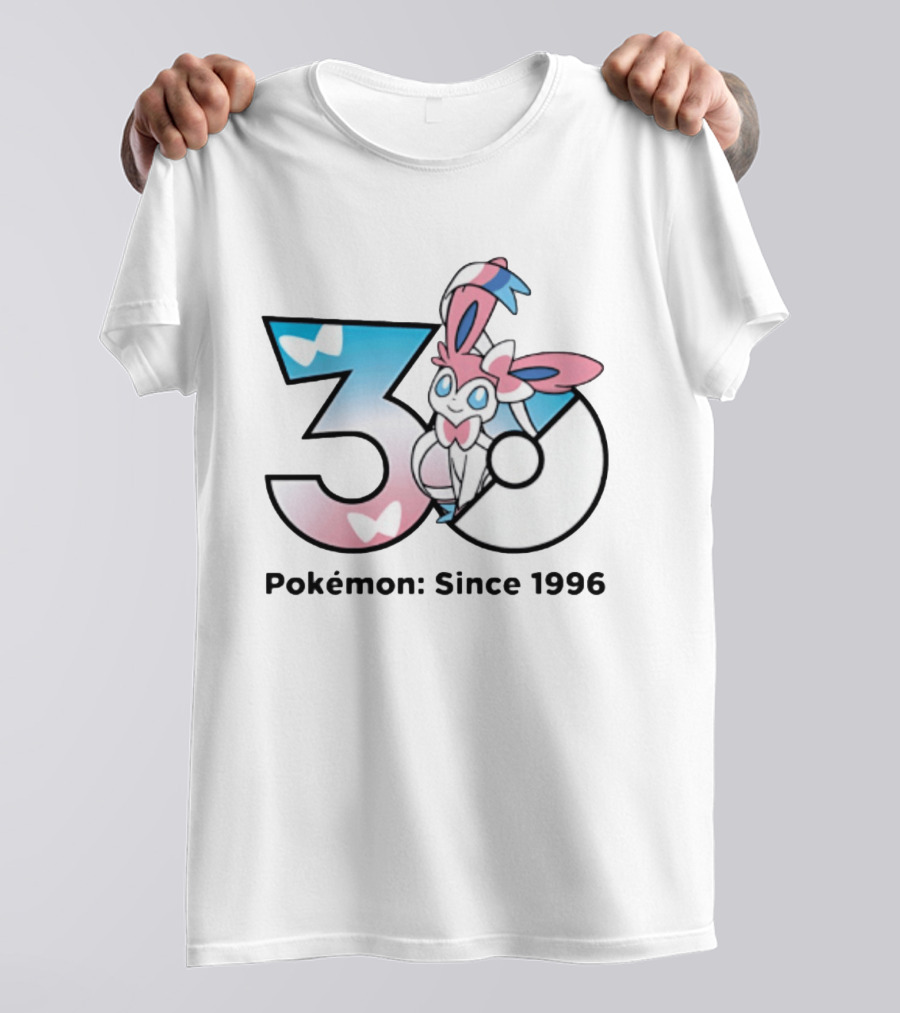 Sylveon Pokémon 30 Years Anniversary Since 1996 Celebration T-Shirt