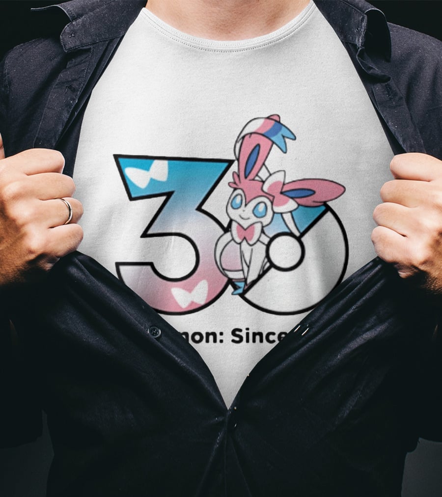 Sylveon Pokémon 30 Years Anniversary Since 1996 Celebration T-Shirt