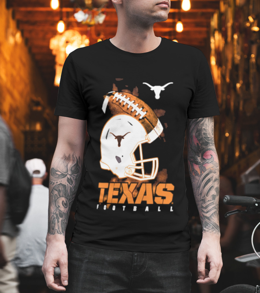 Texas Longhorns Football Helmet Glory NCAA Highlights T-Shirt