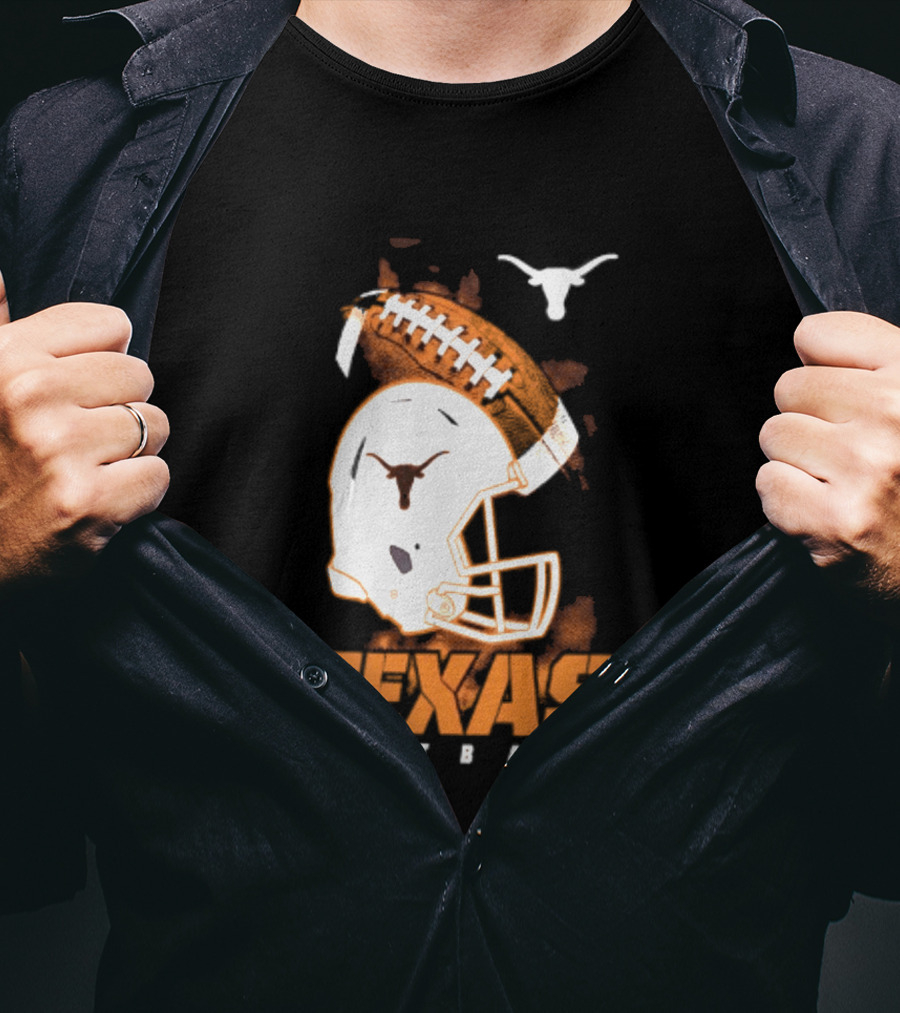 Texas Longhorns Football Helmet Glory NCAA Highlights T-Shirt