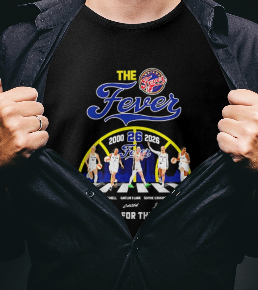 Indiana Fever 2000 2026 Thank You For The Memories Abbey Road Larkins Wheeler Vivians Robinson Mccowan Signatures T-Shirt