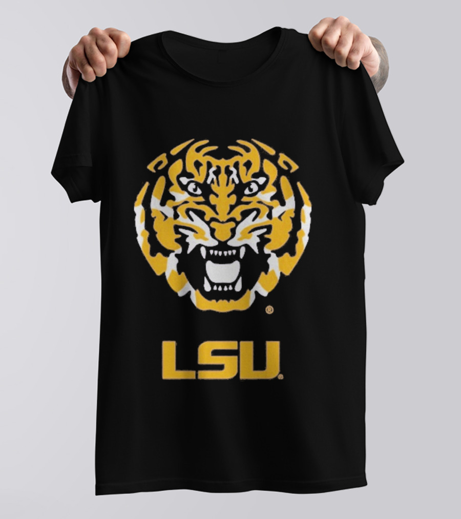 LSU Tigers Fierce Tiger Head T-Shirt