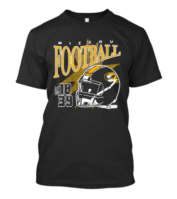 Mizzou Football 1839 Helmet Missouri Tigers NCAA T-Shirt
