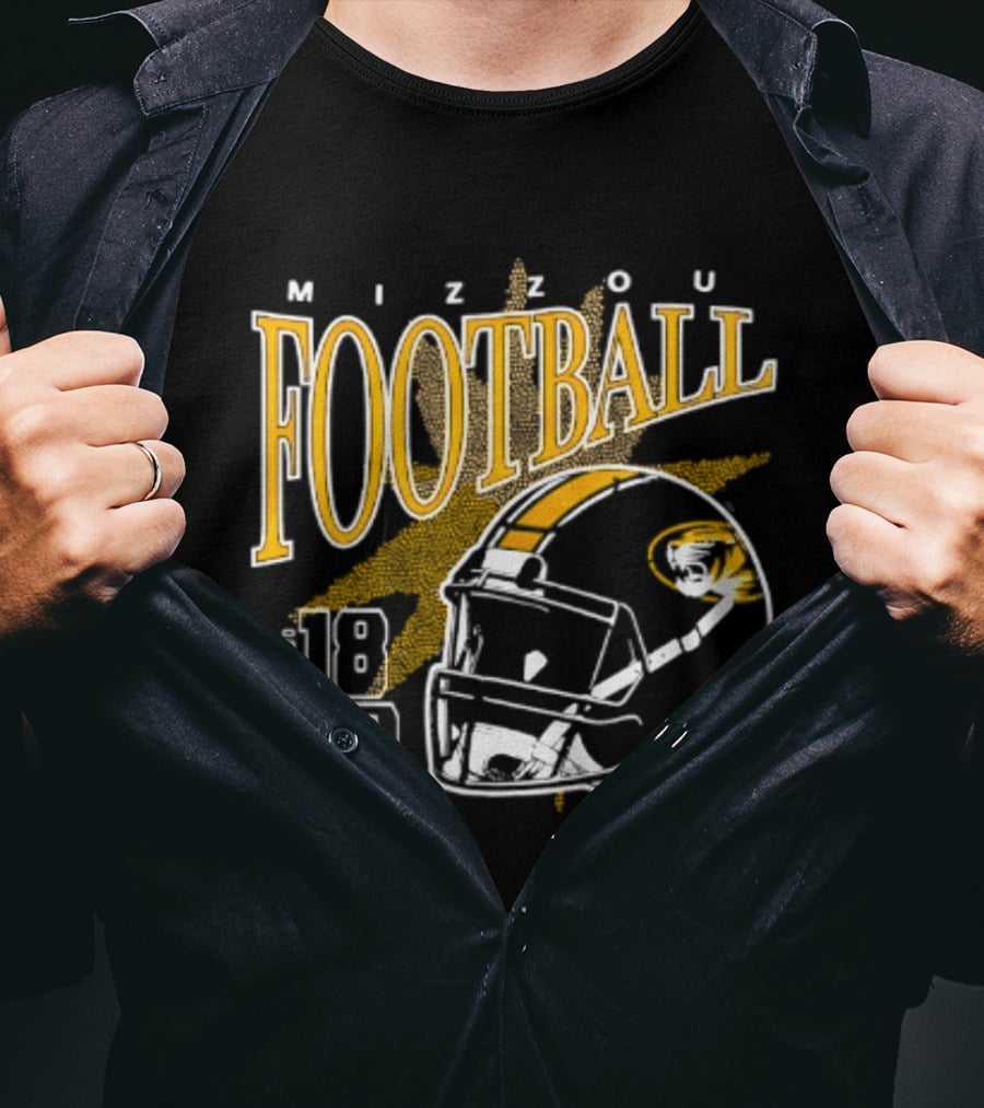 Mizzou Football 1839 Helmet Missouri Tigers NCAA T-Shirt