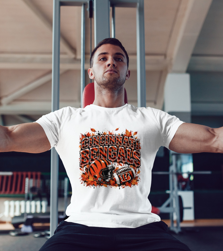 Cincinnati Bengals Autumn Football Helmet Halloween 2026 T-Shirt