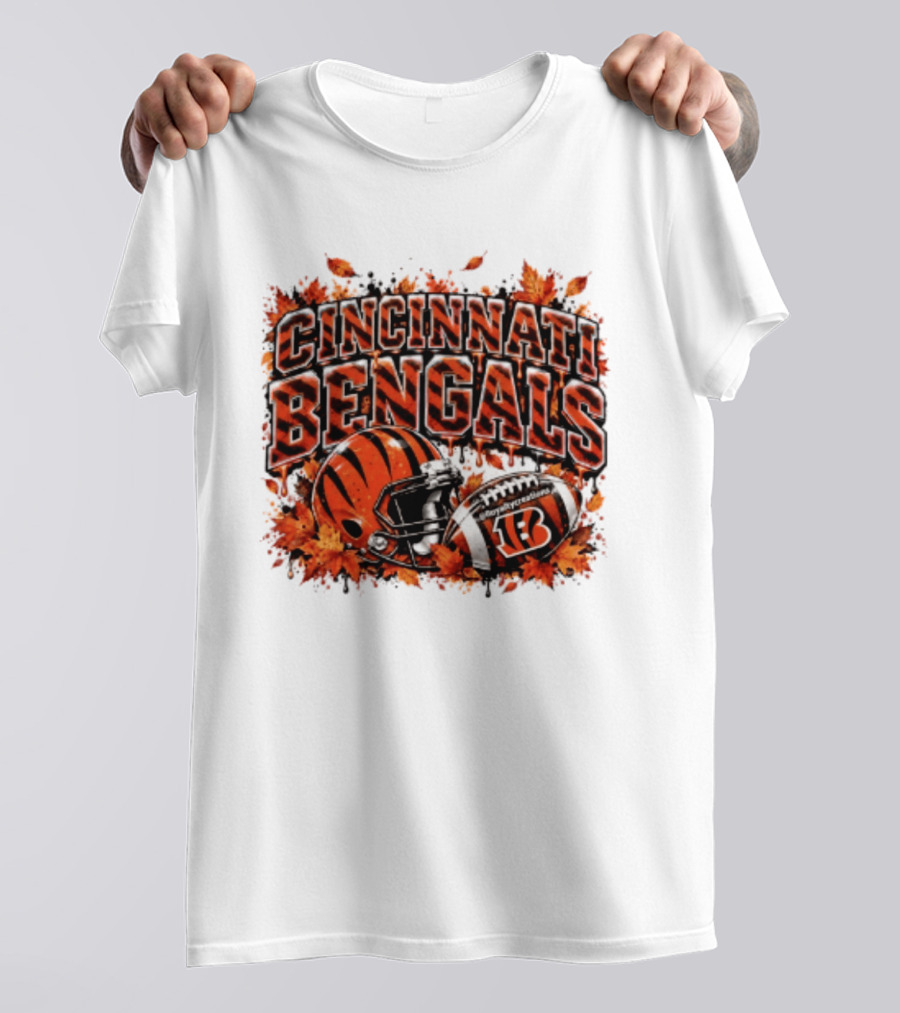 Cincinnati Bengals Autumn Football Helmet Halloween 2026 T-Shirt