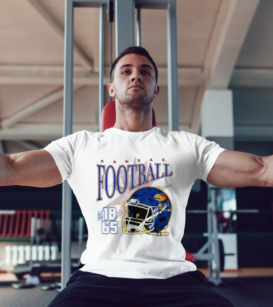 Kansas Jayhawks Football Est 1865 Helmet T-Shirt