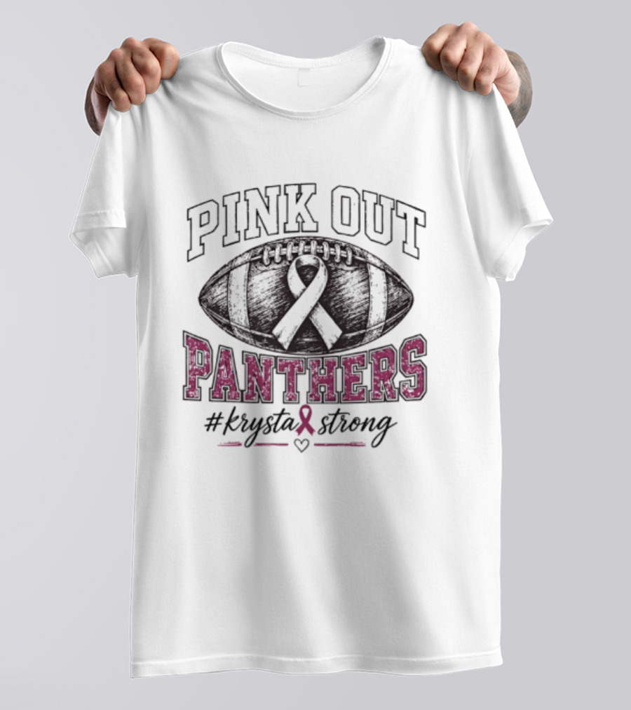 Plano East Pink Out Panthers Krysta Strong T-Shirt