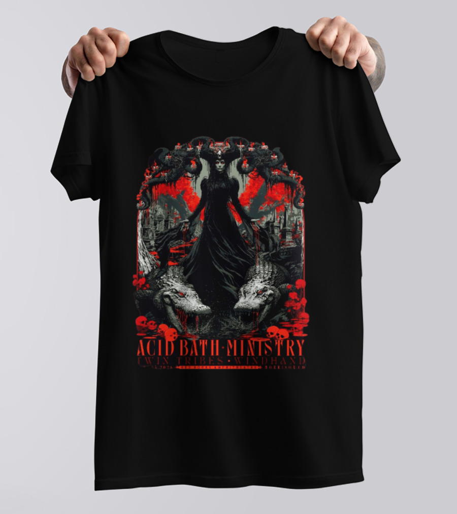 Acid Bath Ministry Twin Tribes Windhand Red Rocks Amphitheatre Event Morrison CO September 15 2026 T-Shirt