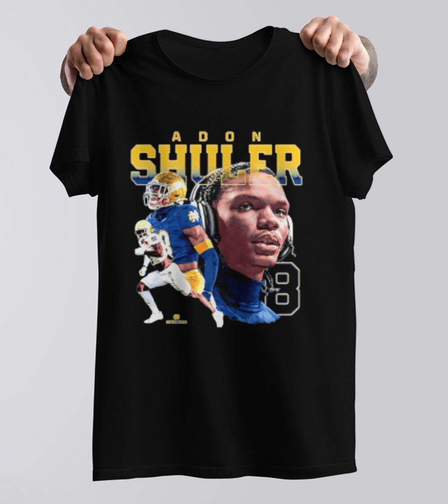 Adon Shuler 8 Notre Dame NCAA Football Player T-Shirt