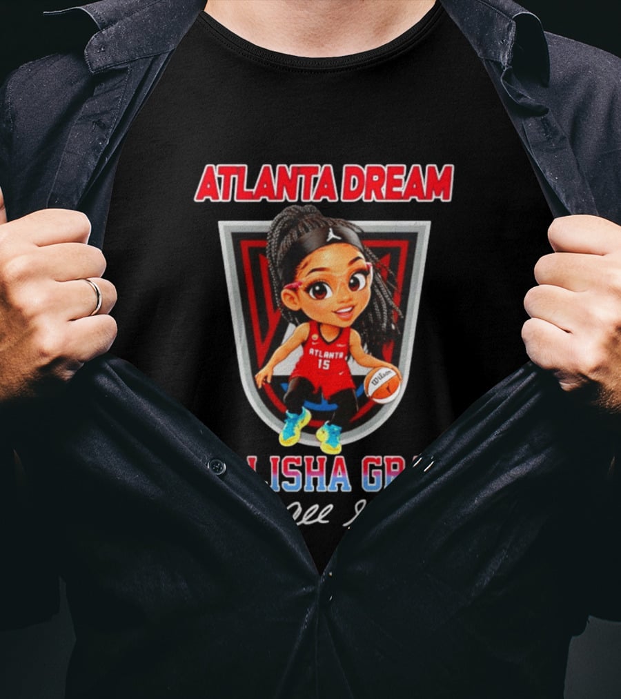 Allisha Gray Atlanta Dream WNBA Cartoon Basketball Player T-Shirt