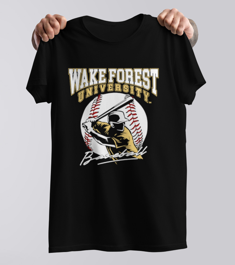 Wake Forest University Baseball Boston Torres Player Name T-Shirt