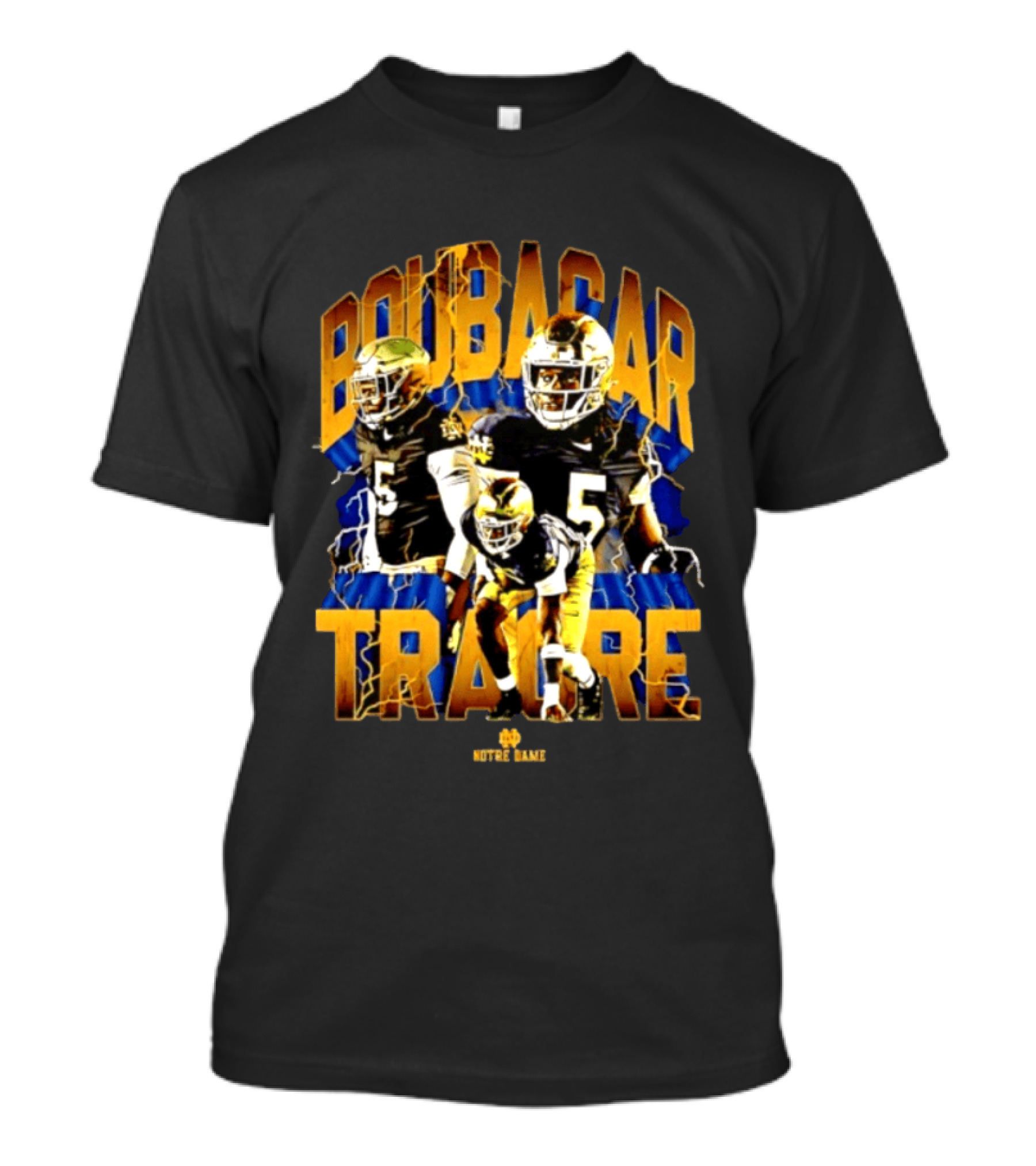 Boubacar Traore 5 Notre Dame NCAA Football Player Notre Dame T-Shirt