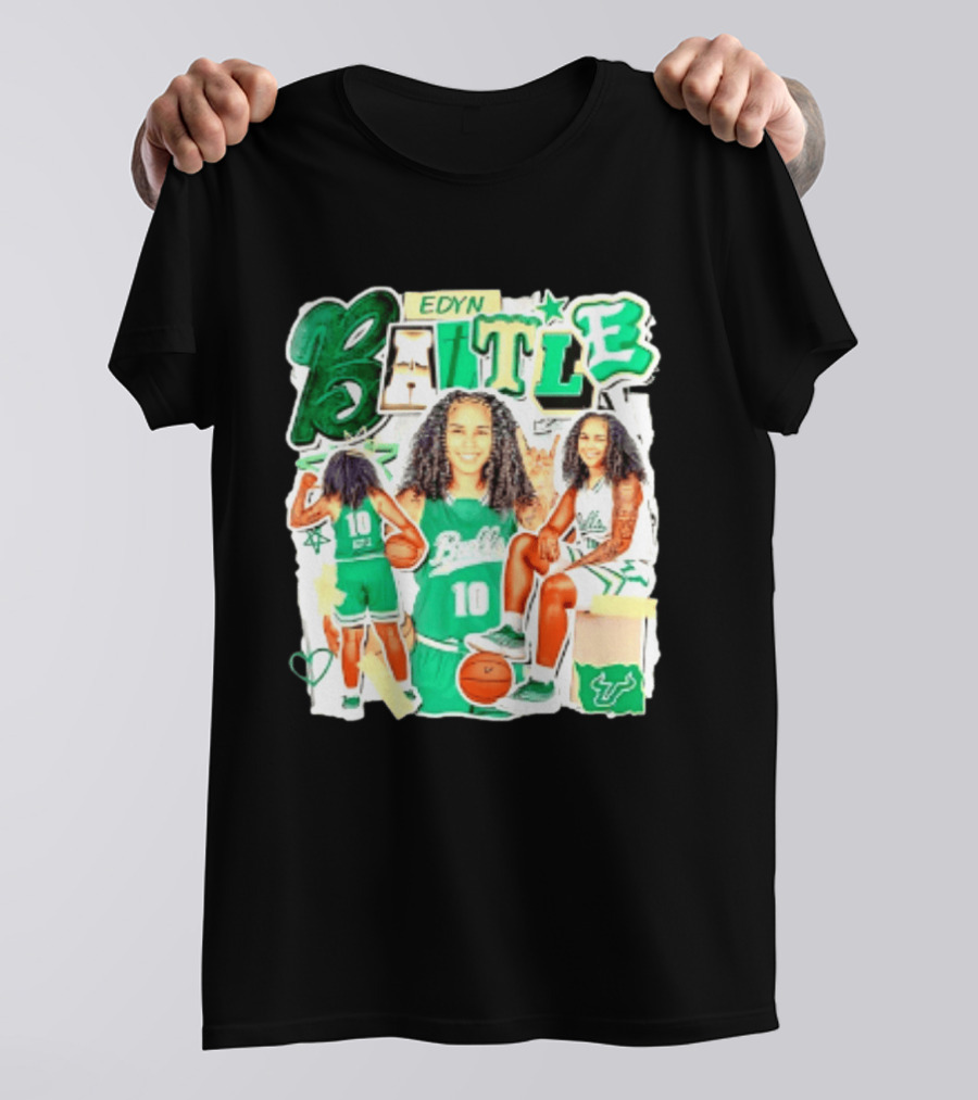 USF NCAA Women's Basketball Edyn Battle 10 Jersey T-Shirt