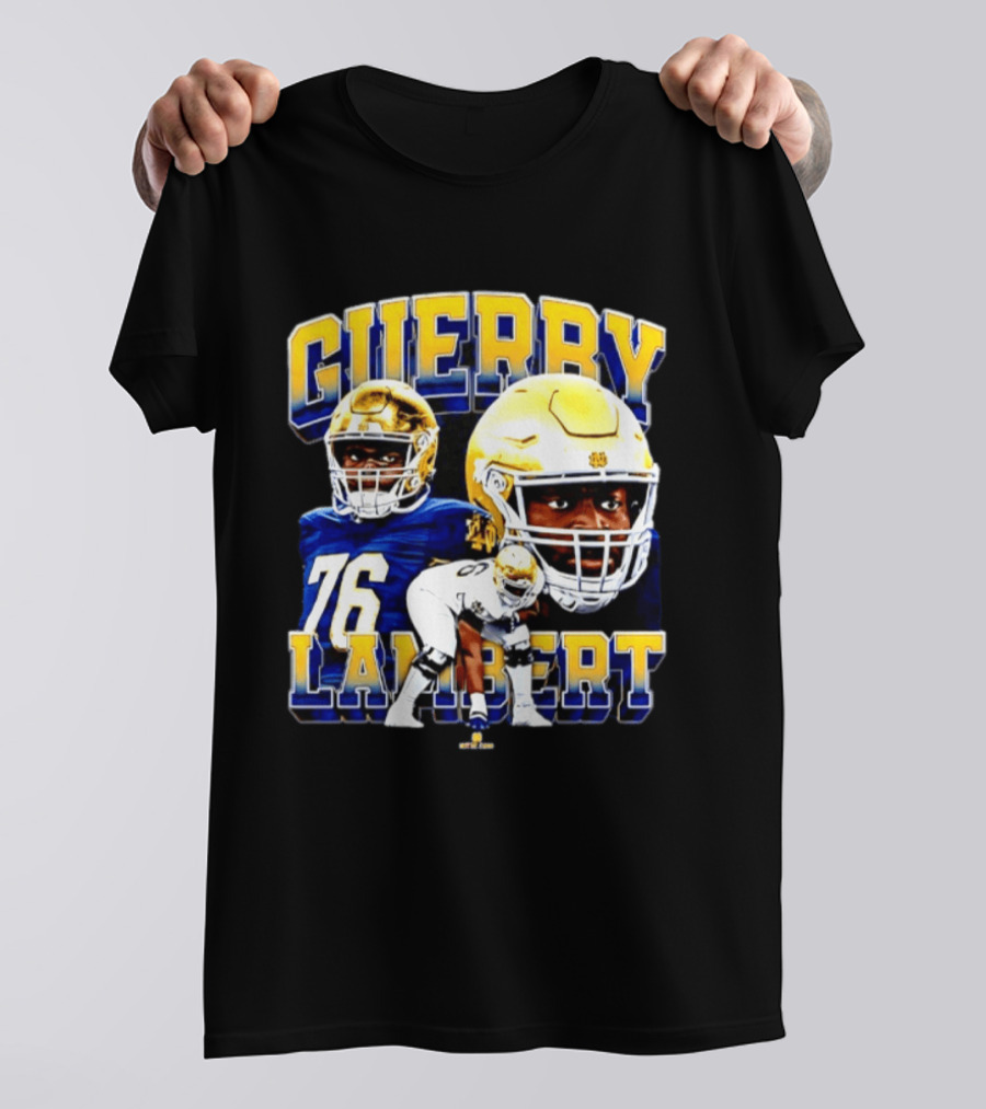 Guerby Lambert 76 Notre Dame NCAA Football Player T-Shirt