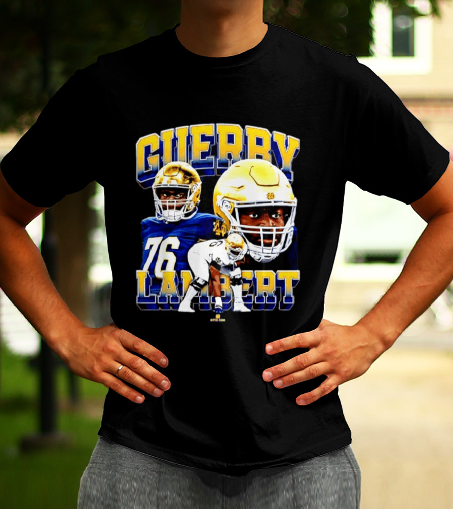 Guerby Lambert 76 Notre Dame NCAA Football Player T-Shirt