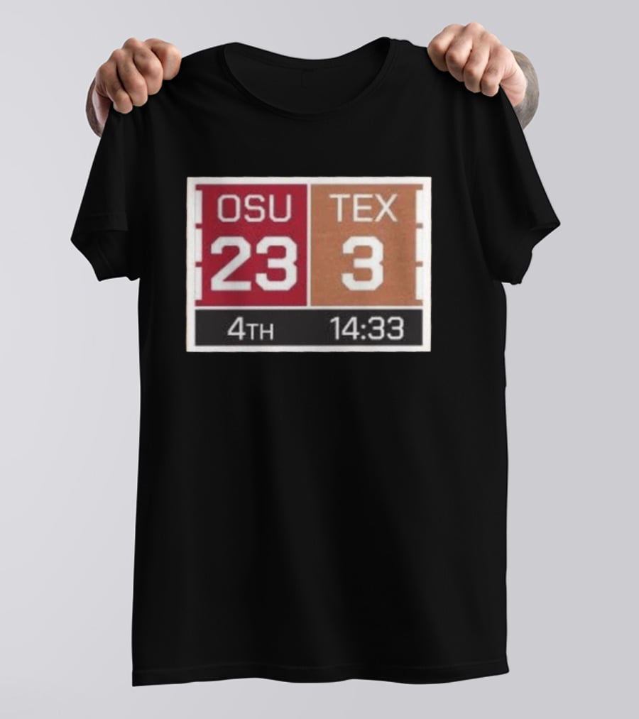 Ohio State Buckeyes Vs Texas Longhorns Scoreboard Comeback Victory 2026 T-Shirt