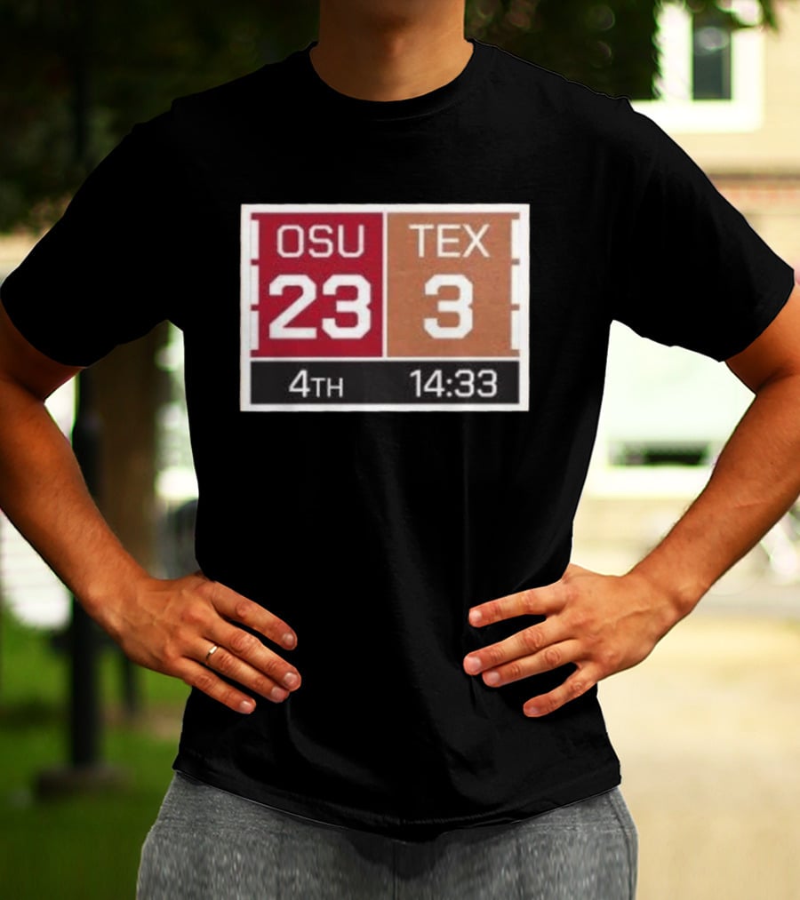 Ohio State Buckeyes Vs Texas Longhorns Scoreboard Comeback Victory 2026 T-Shirt