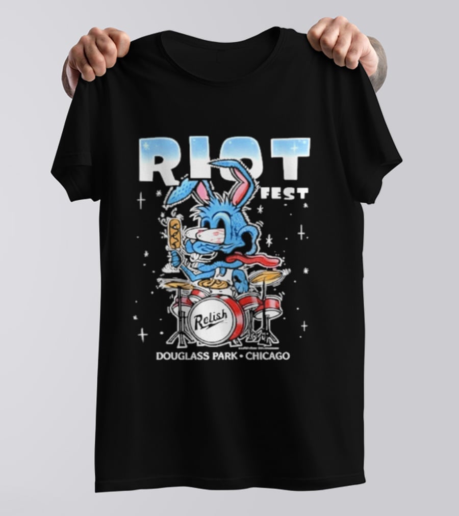 Riot Fest 2026 Douglass Park Chicago Exclusive Bunny Drummer September 18 20 2026 T-Shirt