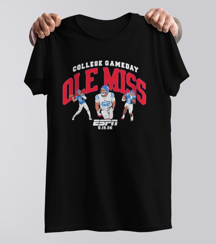 Ole Miss College Gameday Espn September 19 2026 T-Shirt