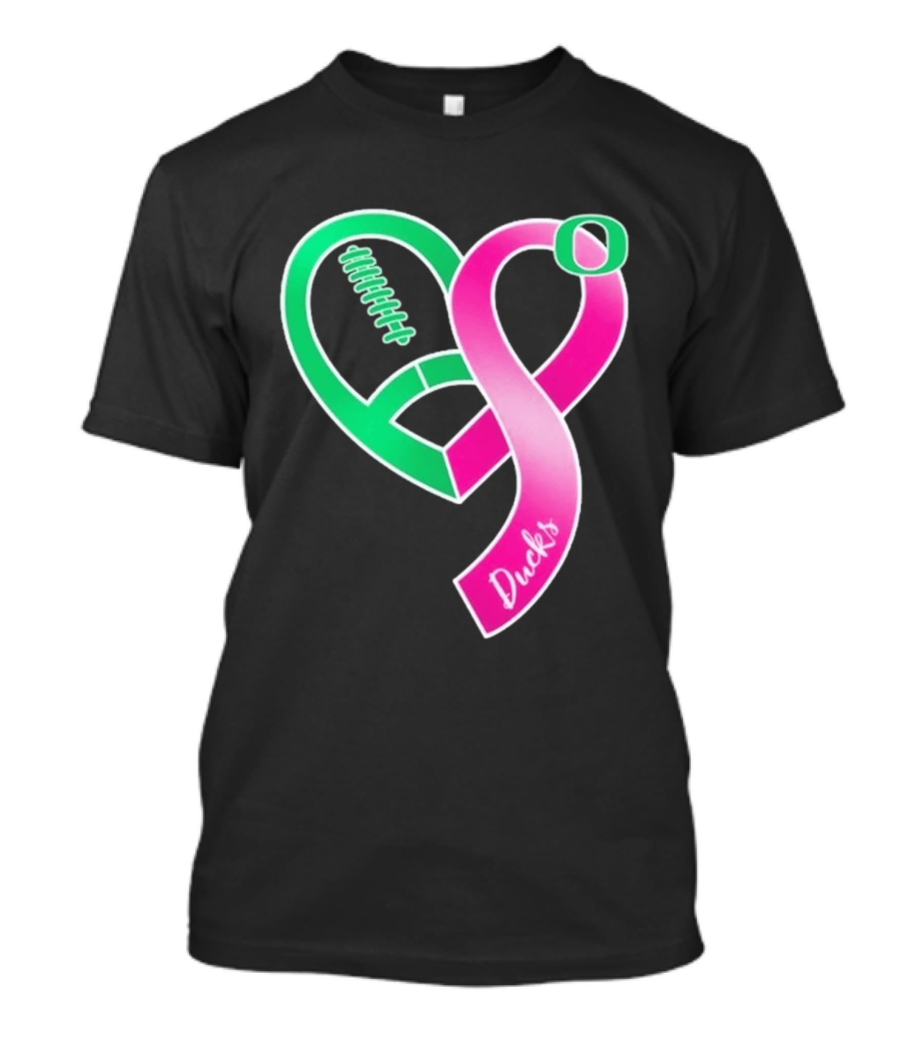 Oregon Ducks Pink Ribbon Breast Cancer Awareness 2026 T-Shirt