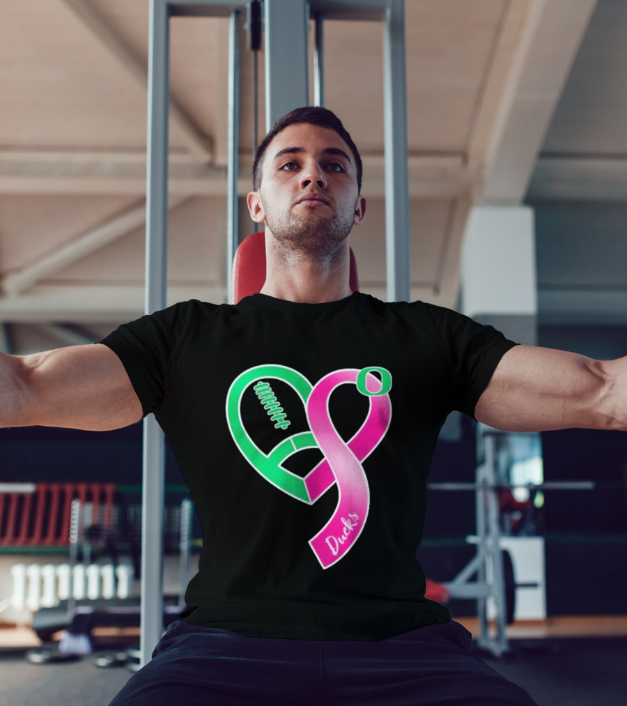 Oregon Ducks Pink Ribbon Breast Cancer Awareness 2026 T-Shirt