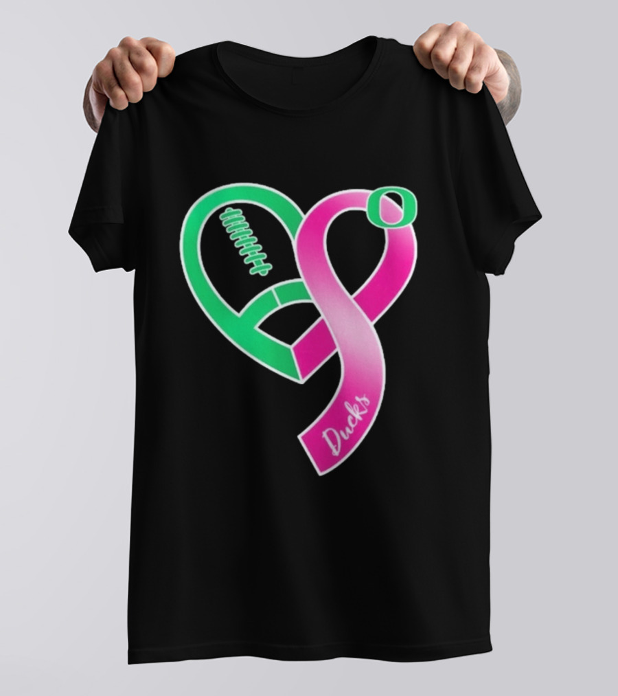 Oregon Ducks Pink Ribbon Breast Cancer Awareness 2026 T-Shirt