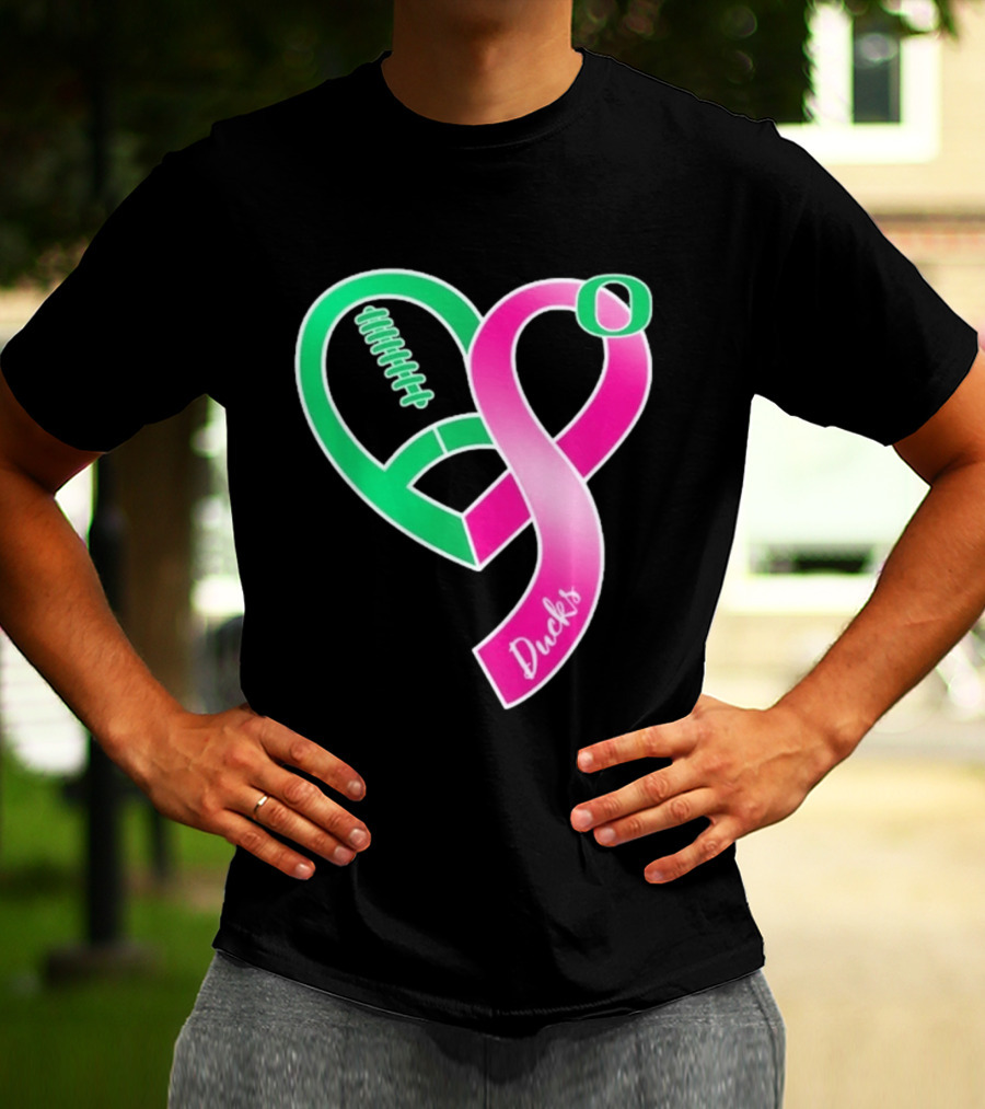 Oregon Ducks Pink Ribbon Breast Cancer Awareness 2026 T-Shirt