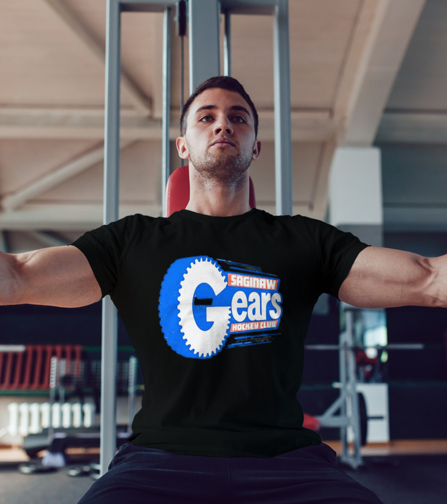 Saginaw Gears Hockey Club IHL Retro Team T-Shirt