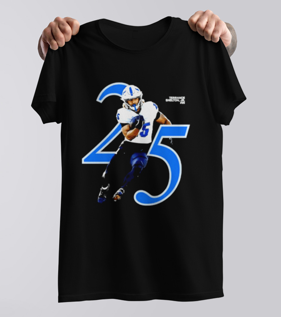 Terrance Shelton Jr 25 Buffalo Bulls NCAA Football Player Jersey Number T-Shirt
