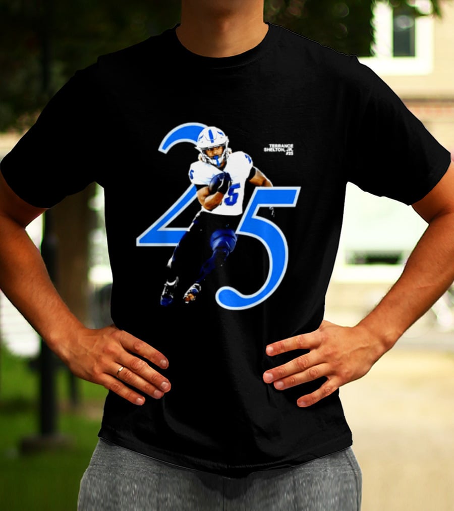 Terrance Shelton Jr 25 Buffalo Bulls NCAA Football Player Jersey Number T-Shirt