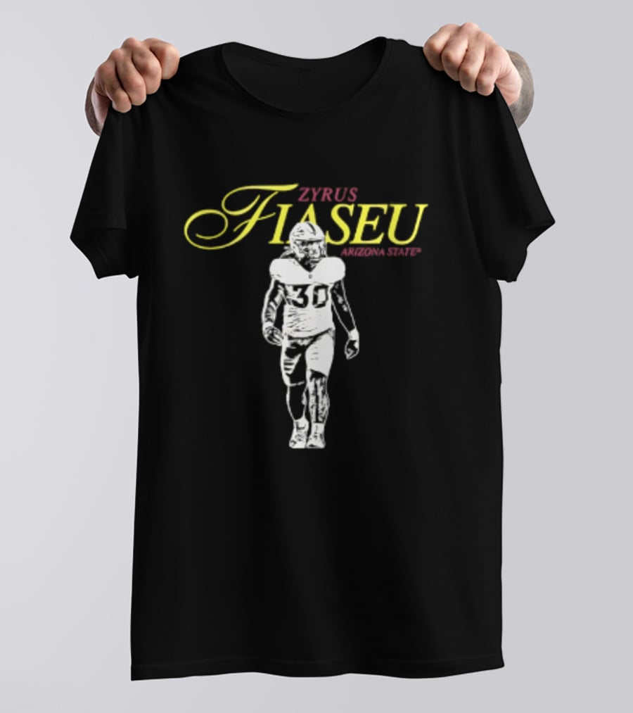 Zyrus Fiaseu 30 Arizona State Football Player T-Shirt