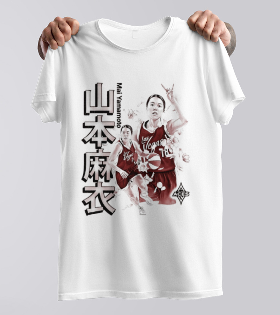 Mai Yamamoto Las Vegas Aces Cherry Blossom Basketball Japanese T-Shirt