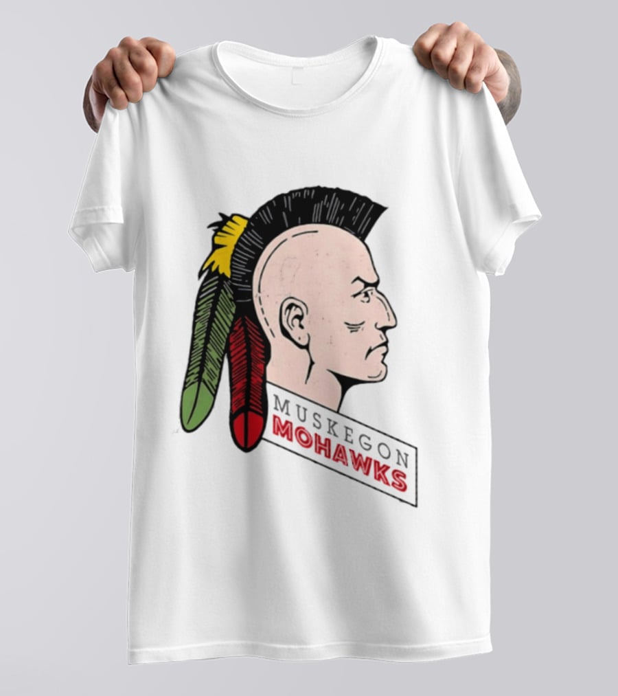Muskegon Mohawks IHL Minor League Hockey Vintage Team T-Shirt
