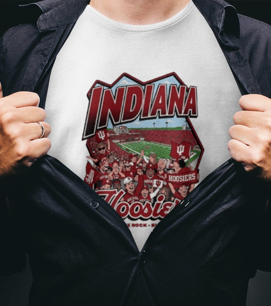 Indiana Hoosiers Football The Rock Bloomington Memorial Stadium Crowd Scene T-Shirt