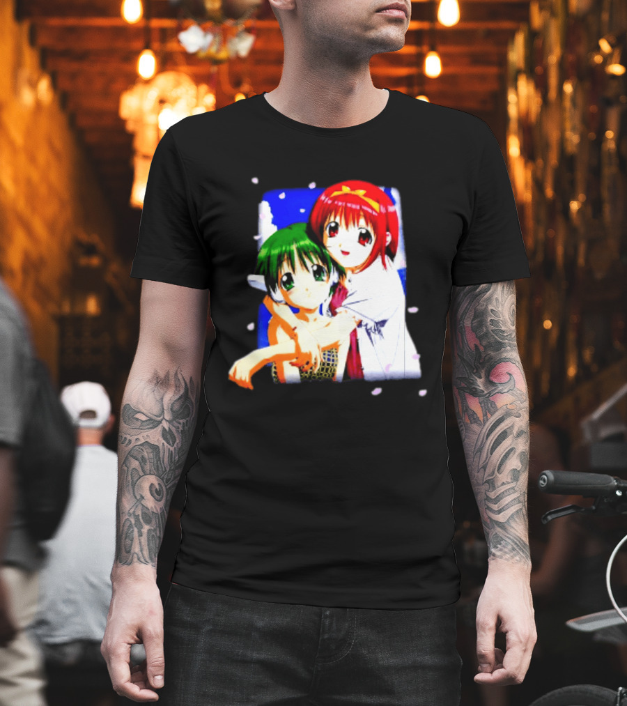 Aquaplus Hike Softgarage Chillweeb Anime Girls Cherry Blossom Hugging Scene T-Shirt