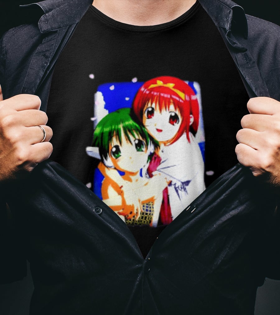 Aquaplus Hike Softgarage Chillweeb Anime Girls Cherry Blossom Hugging Scene T-Shirt