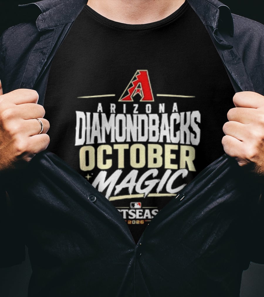 Arizona Diamondbacks October Magic 2026 MLB Postseason Celebration T-Shirt