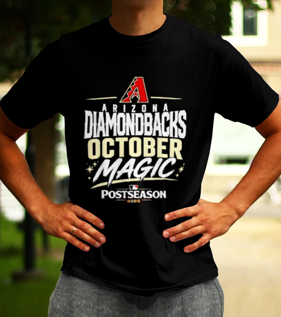 Arizona Diamondbacks October Magic 2026 MLB Postseason Celebration T-Shirt