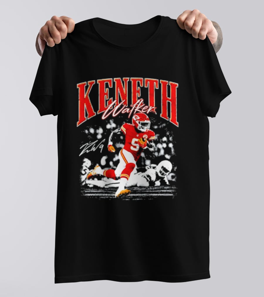 Keneth Walker Kansas City Chiefs Running Football Player T-Shirt