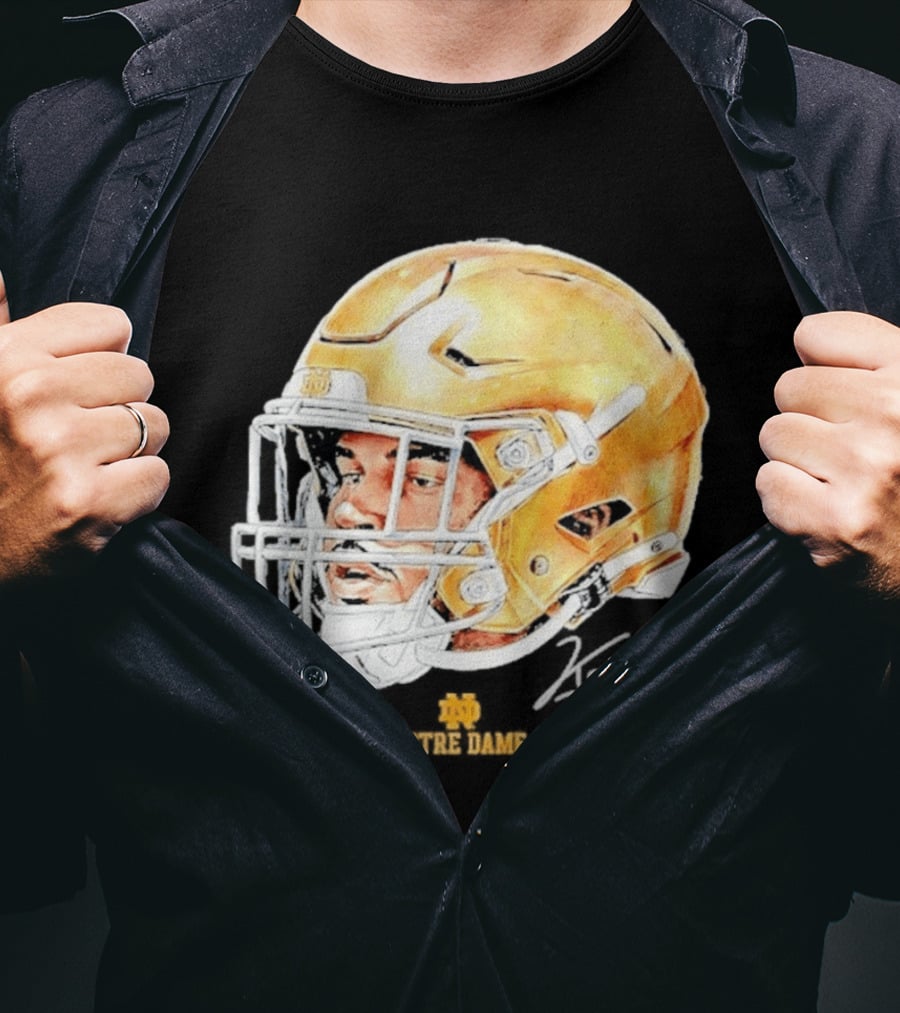 Keon Keeley 11 Notre Dame Football Helmet Swag T-Shirt