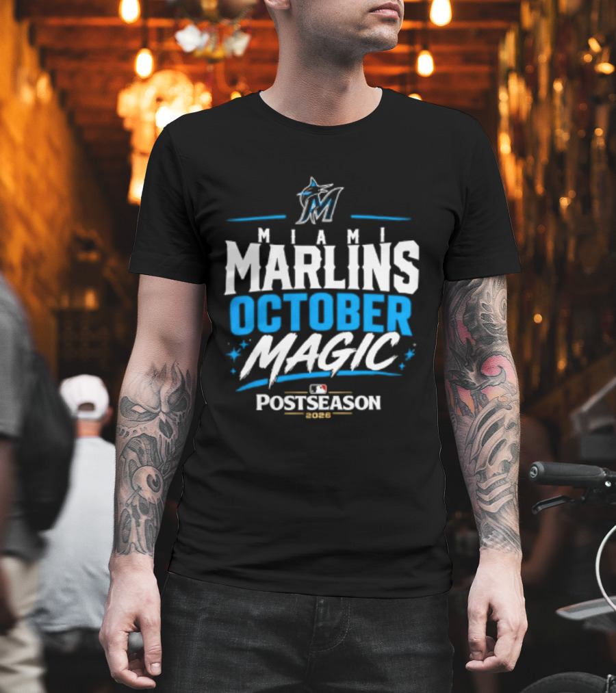 Miami Marlins October Magic 2026 MLB Postseason Celebration T-Shirt