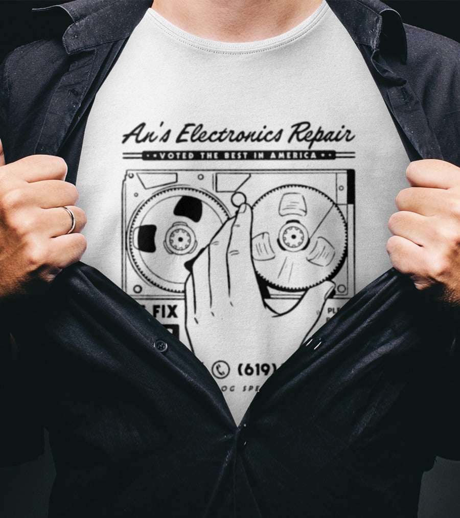 An's Electronics Repair We Fix VHS Call Today 619 310 5028 The Analog Specialists T-Shirt