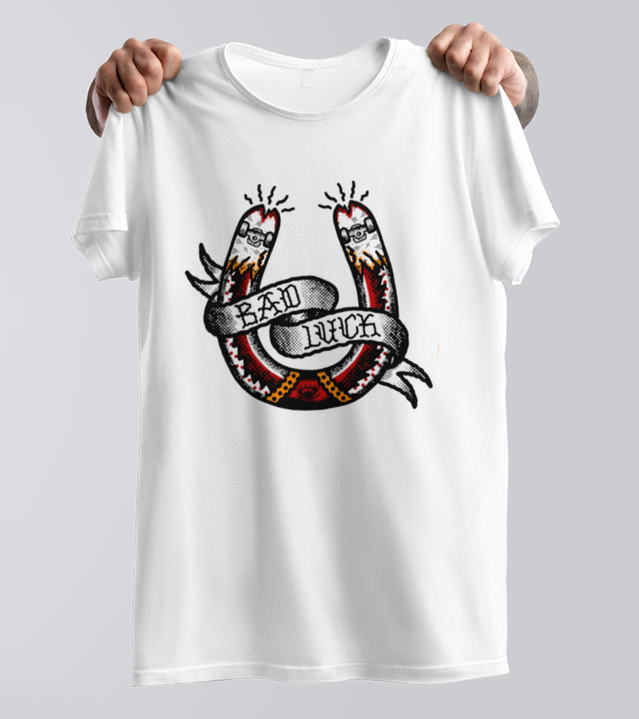 Bad Luck Horseshoe Skateboarding T-Shirt