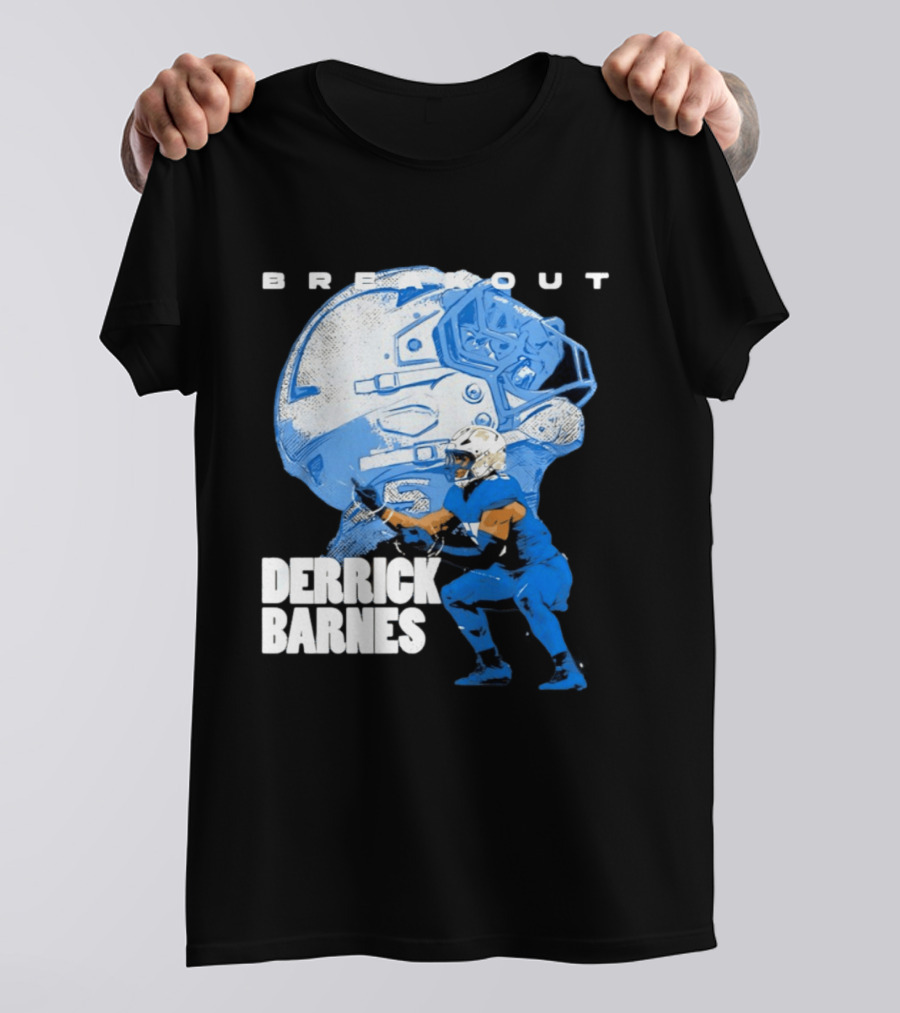 Derrick Barnes Detroit Lions Breakout Helmet T-Shirt