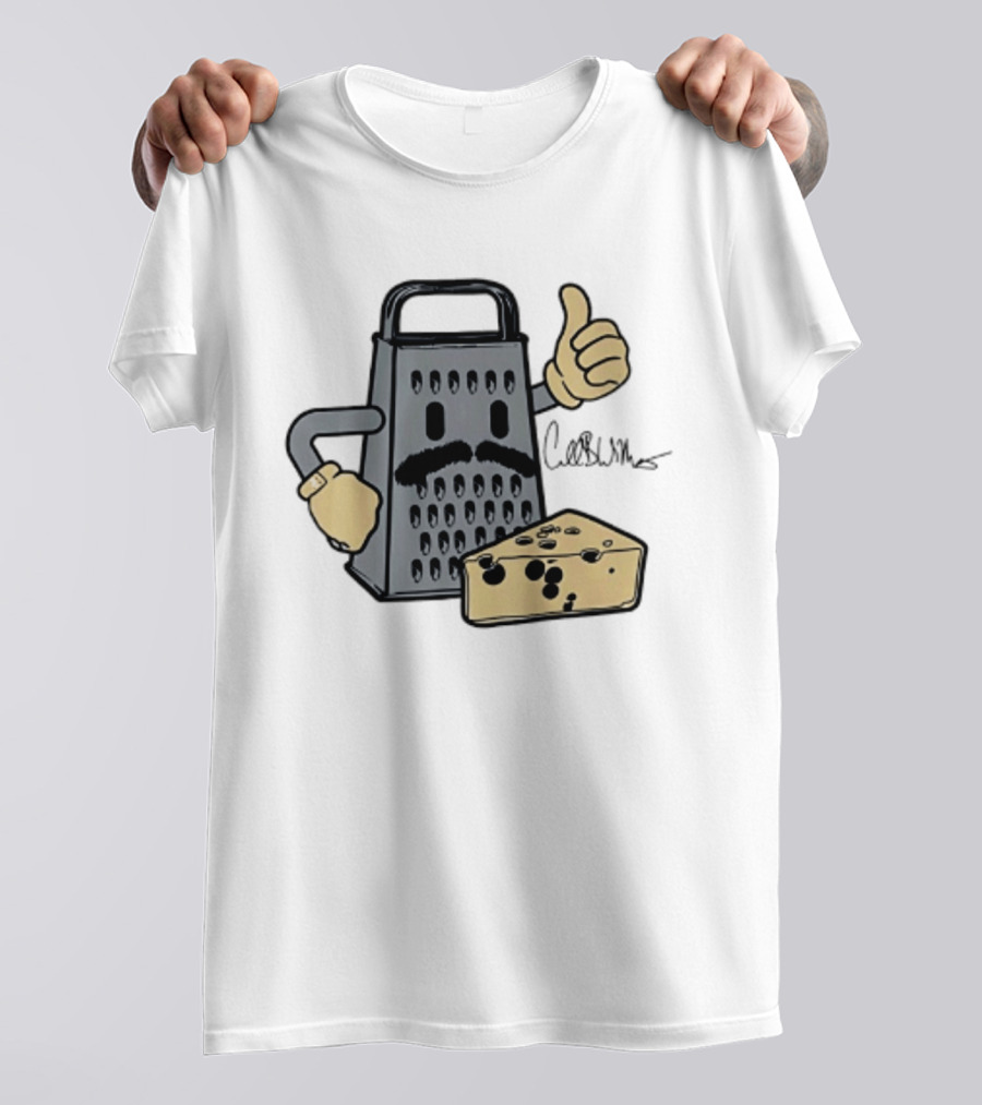 Caleb Williams Mustache Cheese Grater Thumbs Up Chicago Bears T-Shirt
