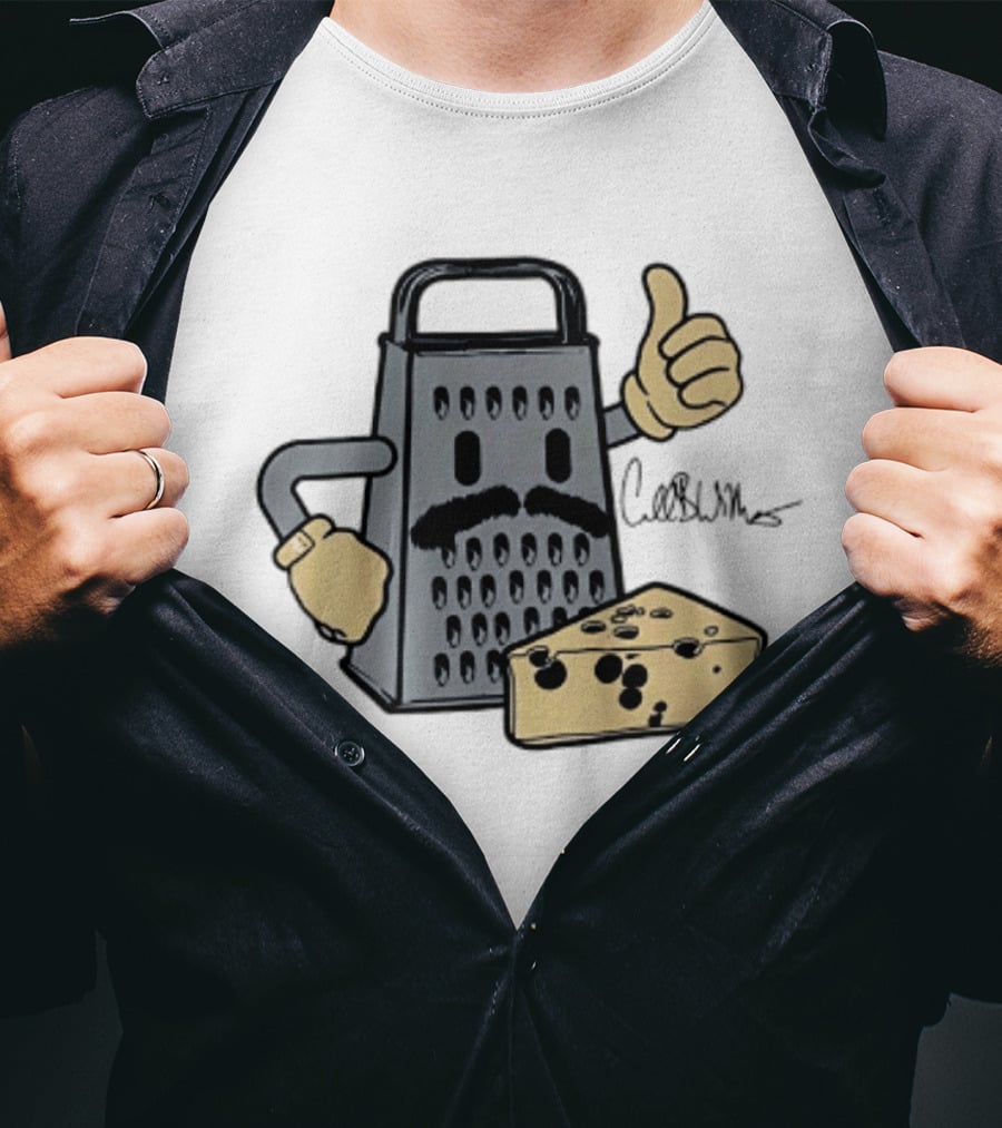 Caleb Williams Mustache Cheese Grater Thumbs Up Chicago Bears T-Shirt
