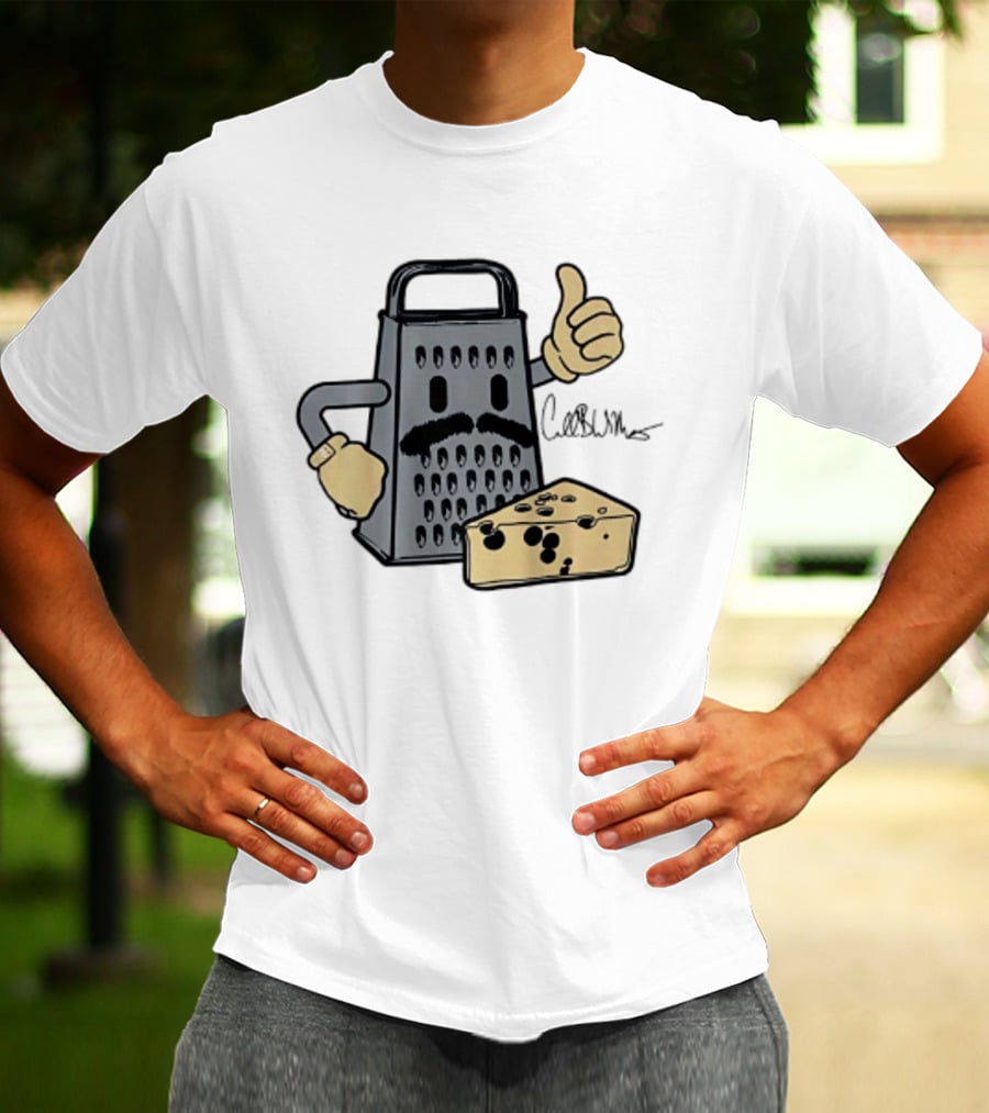 Caleb Williams Mustache Cheese Grater Thumbs Up Chicago Bears T-Shirt