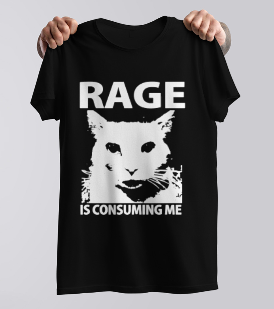 Rage Is Consuming Me Cat Meme T-Shirt